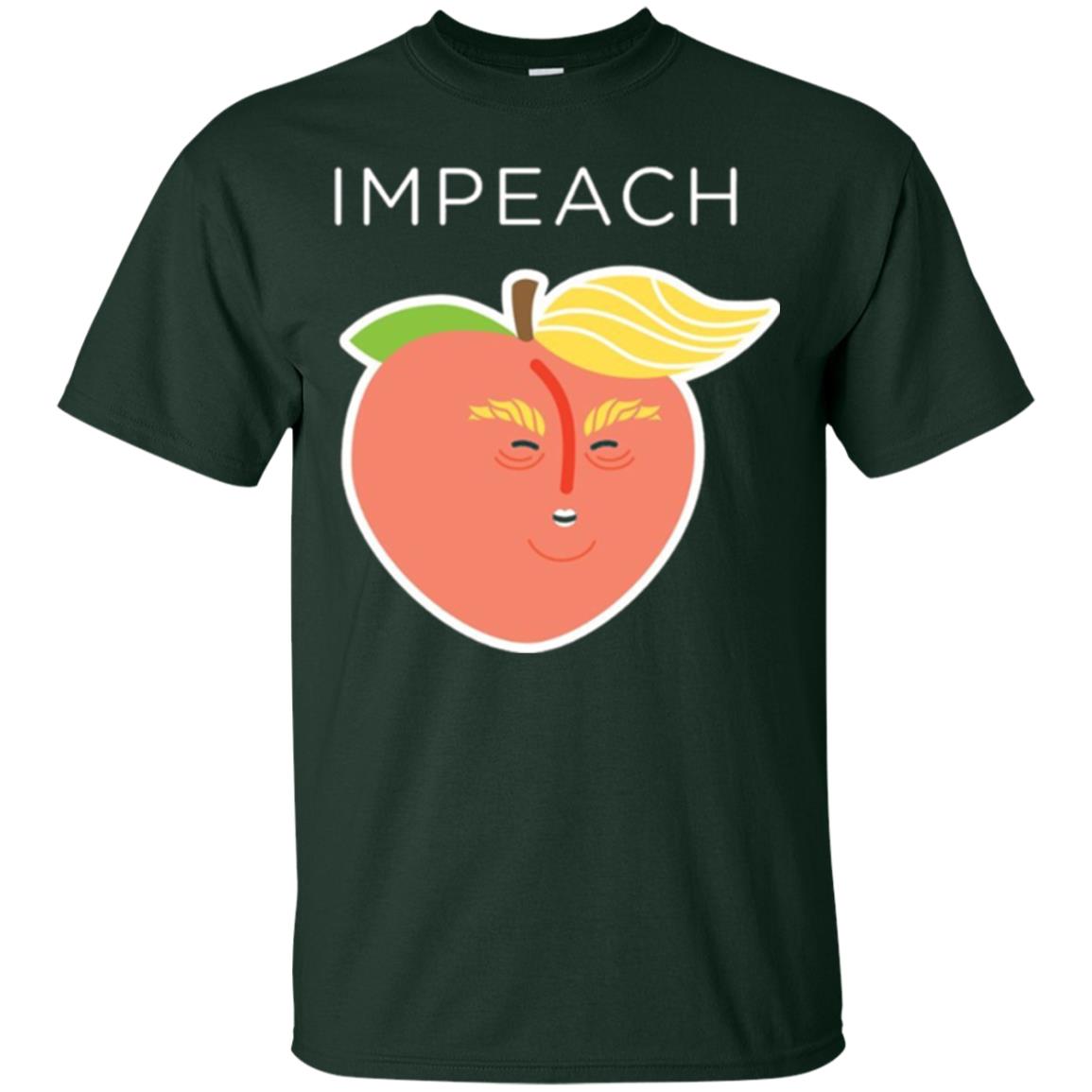 Anti Trump Peach Emoji T-shirt Impeach Donald Forest Green