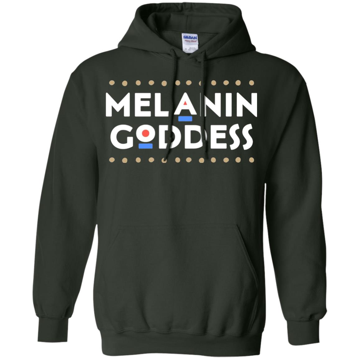 Melanin Goddess African T-shirt Black Girl Poppin_ Forest Green