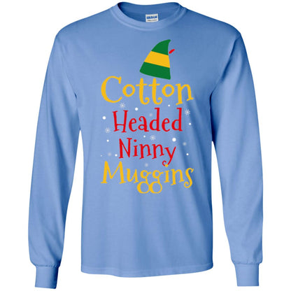 Funny Elf T-shirt Cotton Headed Ninny Muggins Carolina Blue