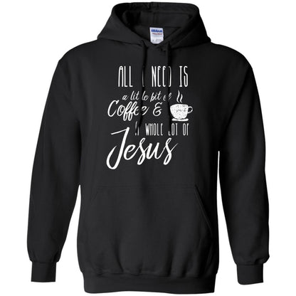 Christian T-shirt All I Need Is A Little Bit Of Coffee Black