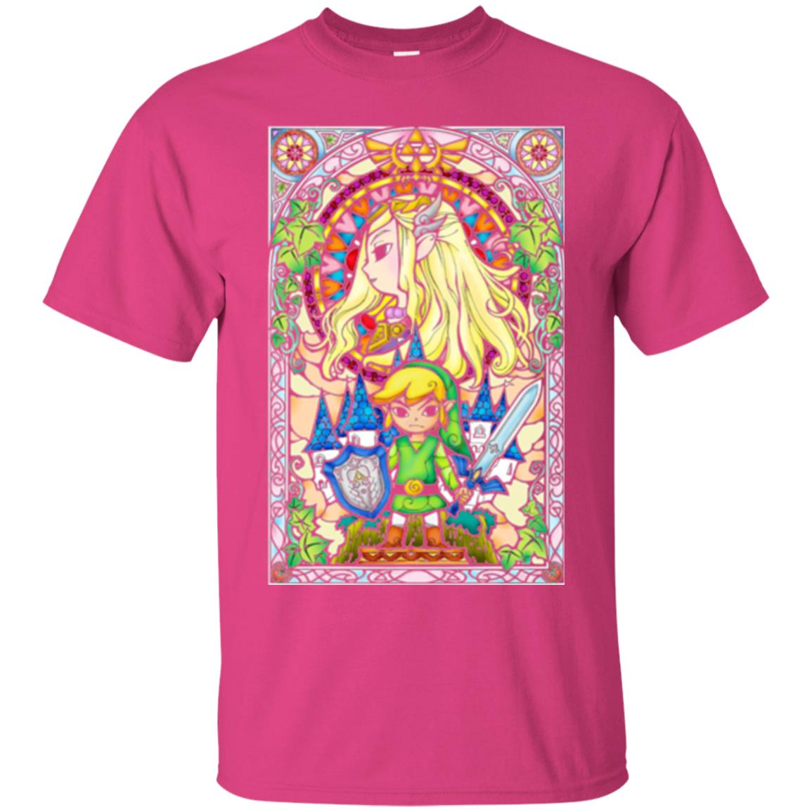 Nintendo Zelda Link T-shirt The Princess Stained Glass Heliconia
