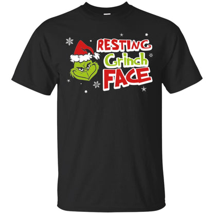 Christmas T-shirt Resting Grinch Face Black