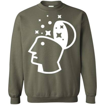 Look Into His Head Creative Thinking T-shirt Military Green