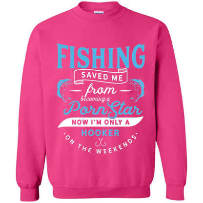 Funny Fishing Tshirts Im Only A Hooker On The Weekends Heliconia