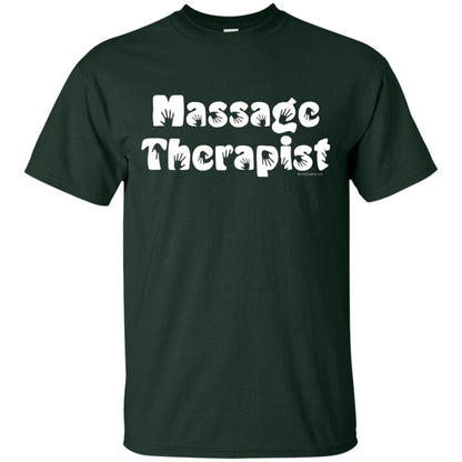 Massage Therapist White Handprint Text T-shirt Forest