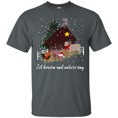 Let Heaven And Nature Sing X-mas Gift Shirt Dark Heather
