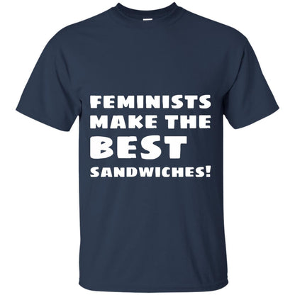 Feminists Make The Best Sandwiches Conversation T-shirt Navy
