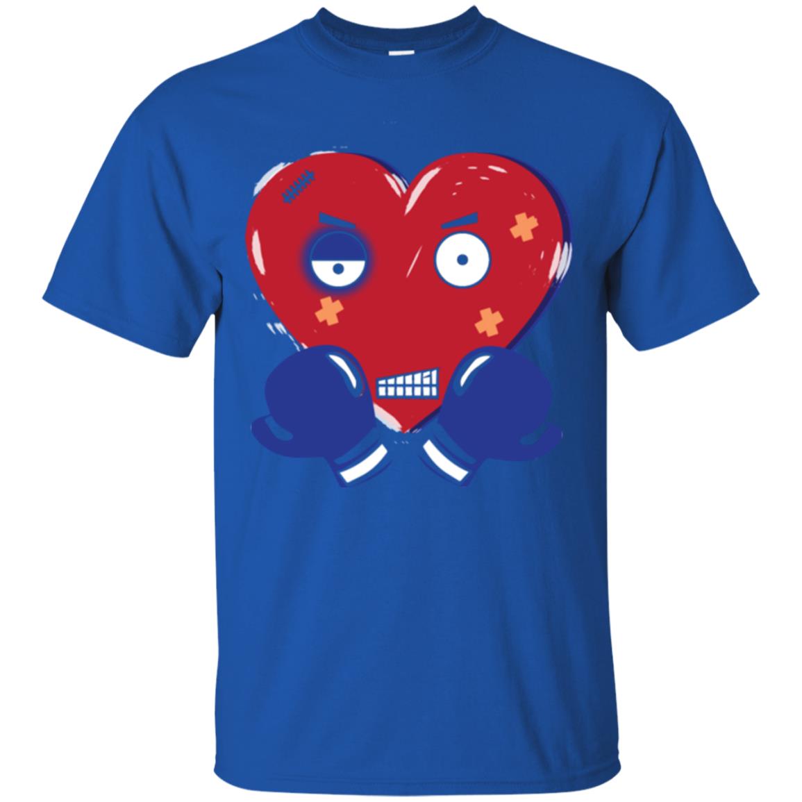 Sad Valentines Day T-shirt Patched Up Heart Royal