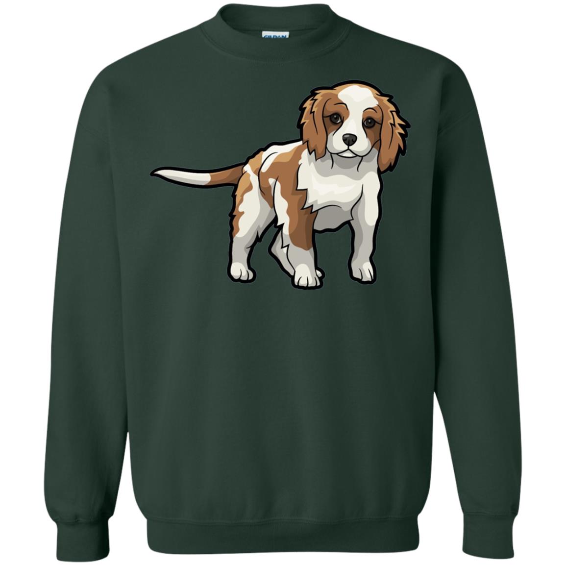 Cute Blenheim Cavalier King Charles Spaniel T-shirt Forest Green