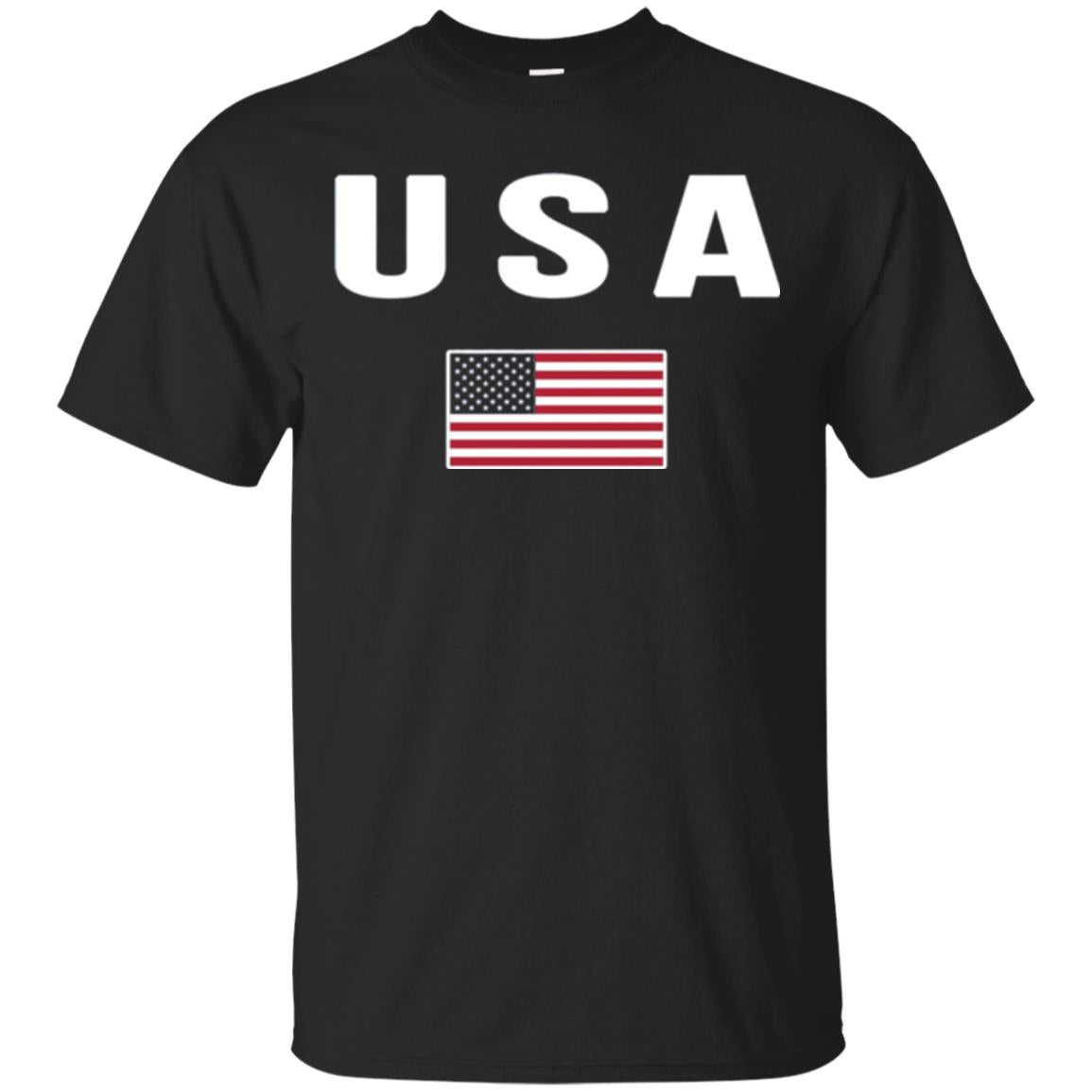 American Flag Us America United States T-shirt Black