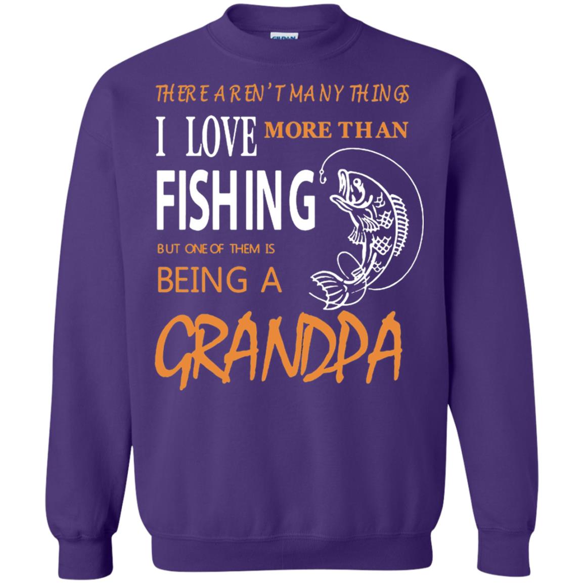 Fishing Buddy Fishing Grandpa T-shirt Love More Than Fishing Purple