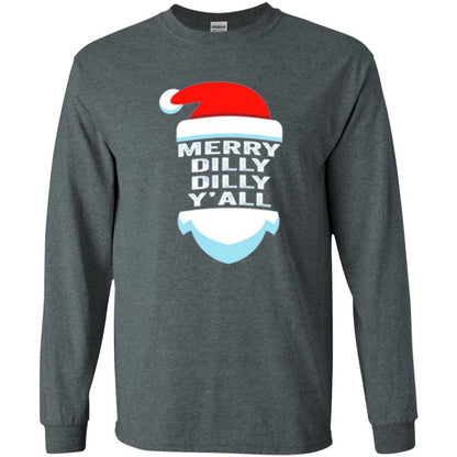 Christmas T-shirt Dilly Dilly Y_all Santa Claus Dark Heather