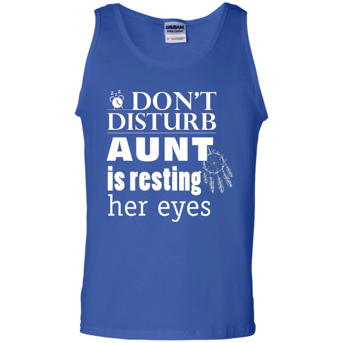 Don't Disturb Aunt Is Resting Her Eyes Funny Auntie Shirt Royal