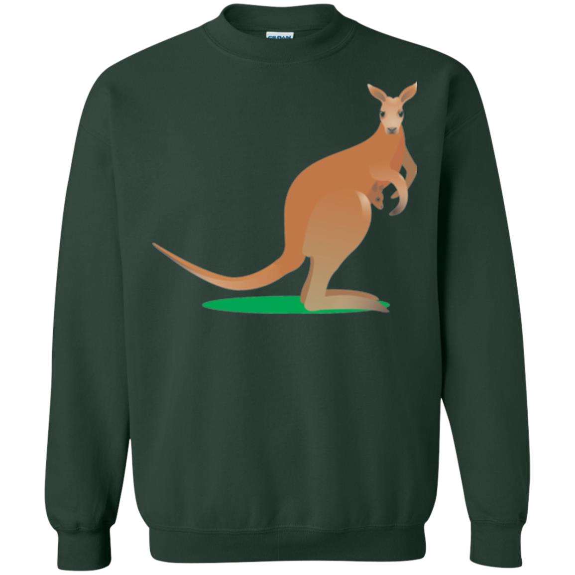 Mom Baby Kangaroo In Pouch Joey T-shirt Forest Green
