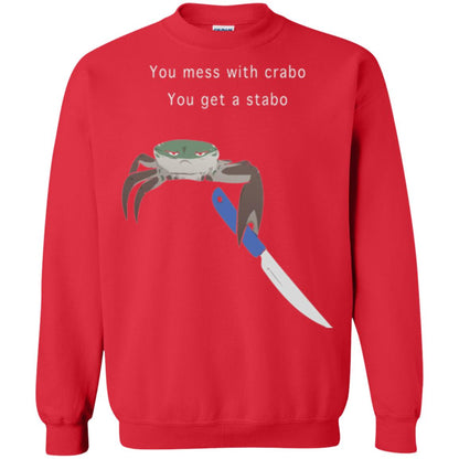 Funny Crab T-shirt You Mess With Crabo You Get A Stabo Red