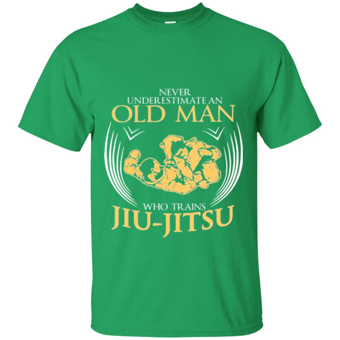 Old Man Who Trains Jiu Jitsu Jiu Jitsu T-shirt Irish Green