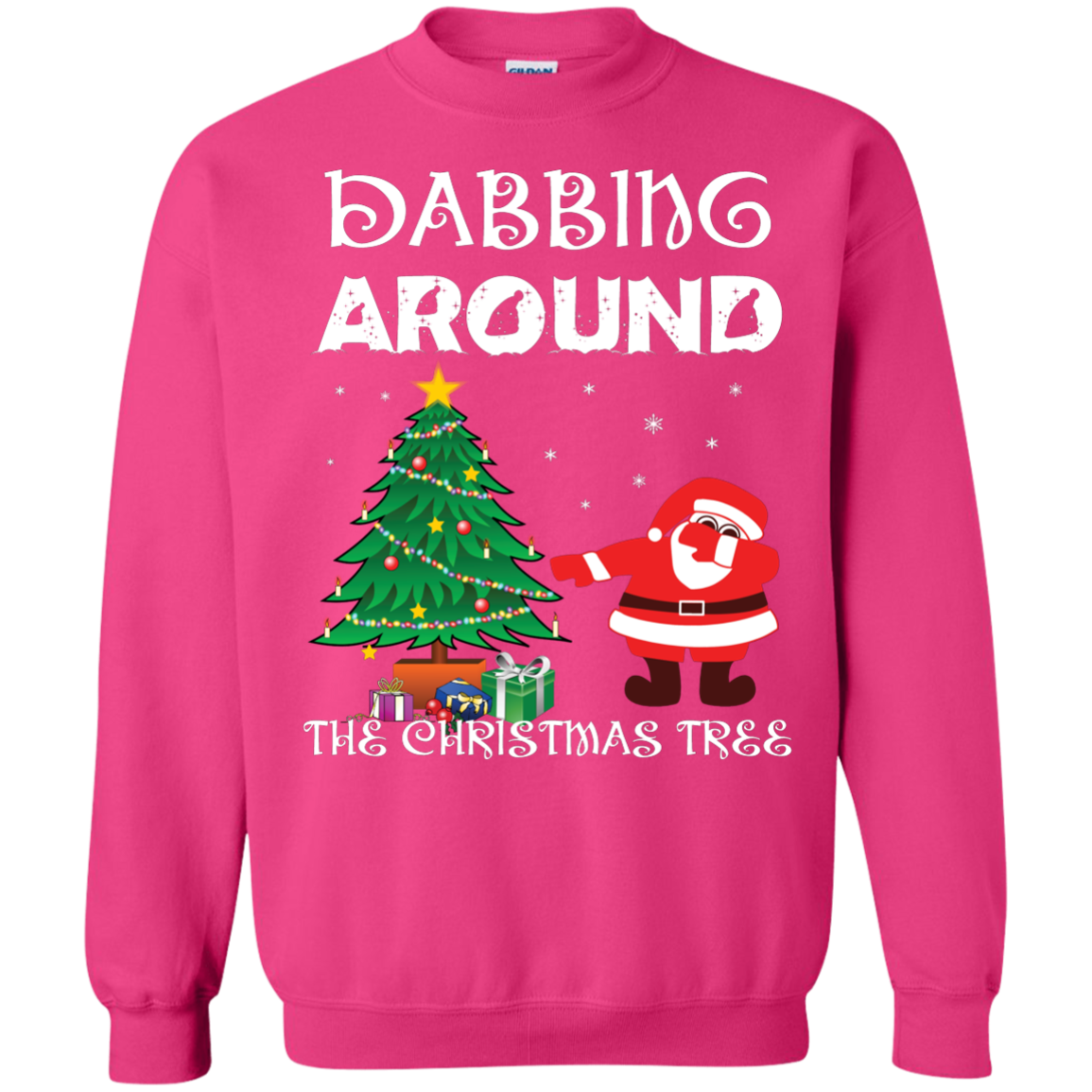 Christmas T-Shirt Dabbing Around The Christmas Tree Heliconia
