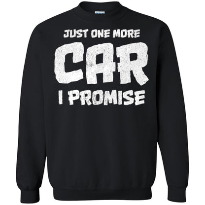 Car Lovers T-shirt Just One More Car I Promise Black