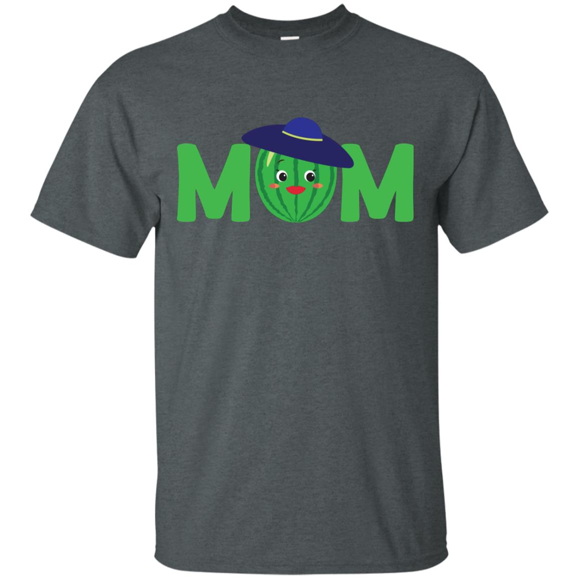 Mom Watermelon Funny Summer Melon Fruit Shirt For Mommy Dark Heather