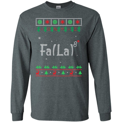 Fa La La La Mathematics X-mas Gift Shirt Dark Heather