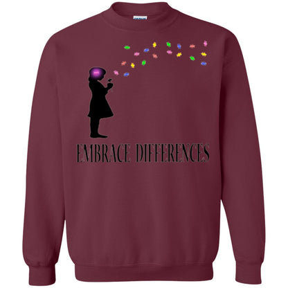 Embrace Differences Shirt Proud Autism Awareness T-shirt Maroon