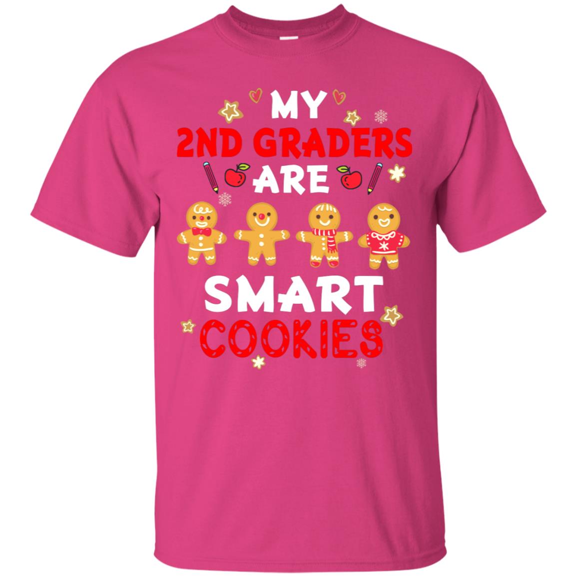 My 2nd Graders Are Smart Cookies X-mas Gift Shirt For Second Gradeteachers Heliconia