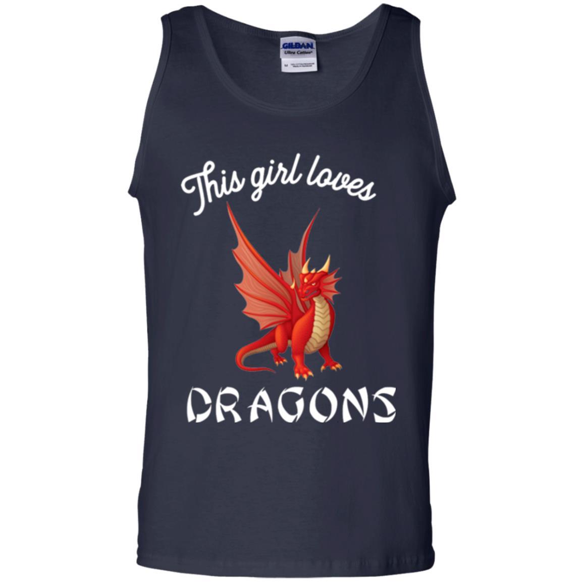 Dragon Lover T-shirt This Girl Loves Dragonst-shirt Navy