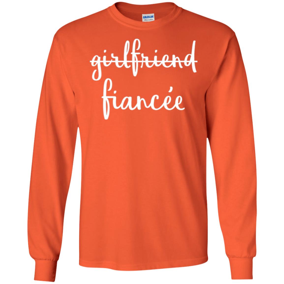 Fiance Engagement Party T-shirt Girlfriend Fiancee Orange