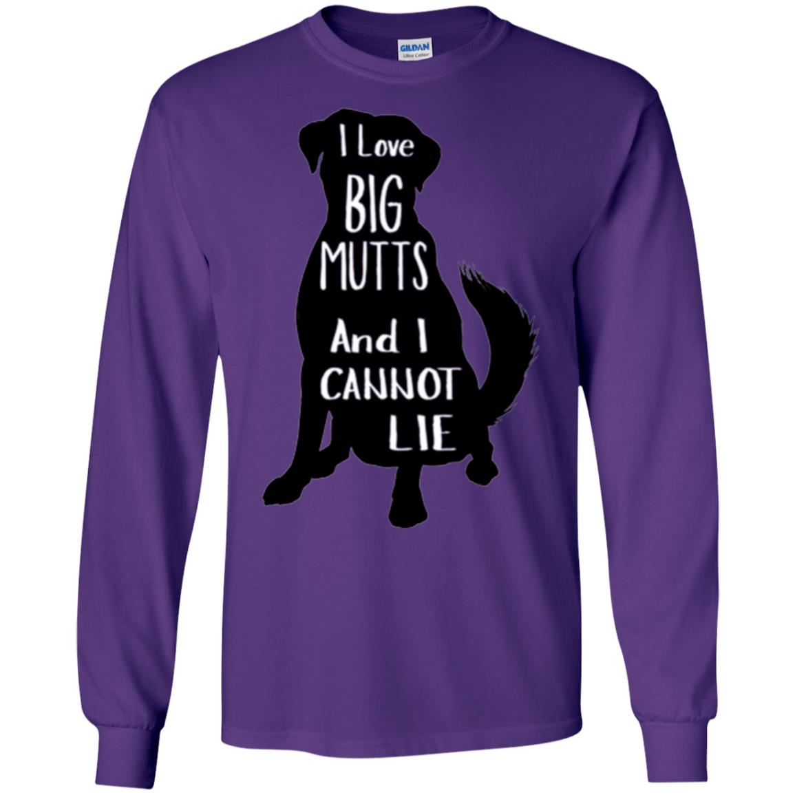 Dog Lovers T-shirt I Love Big Mutts And I Don_t Lie Purple