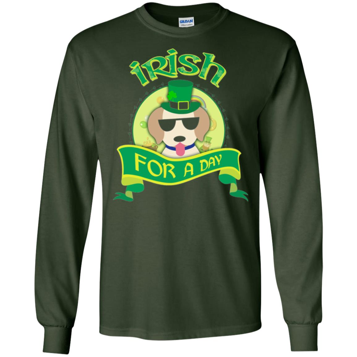 Saint Patrick_s Day 2018 T-shirt Amazing I_m Irish Labrador Forest Green