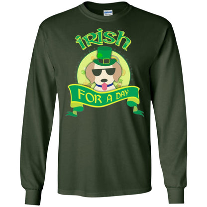 Saint Patrick_s Day 2018 T-shirt Amazing I_m Irish Labrador Forest Green