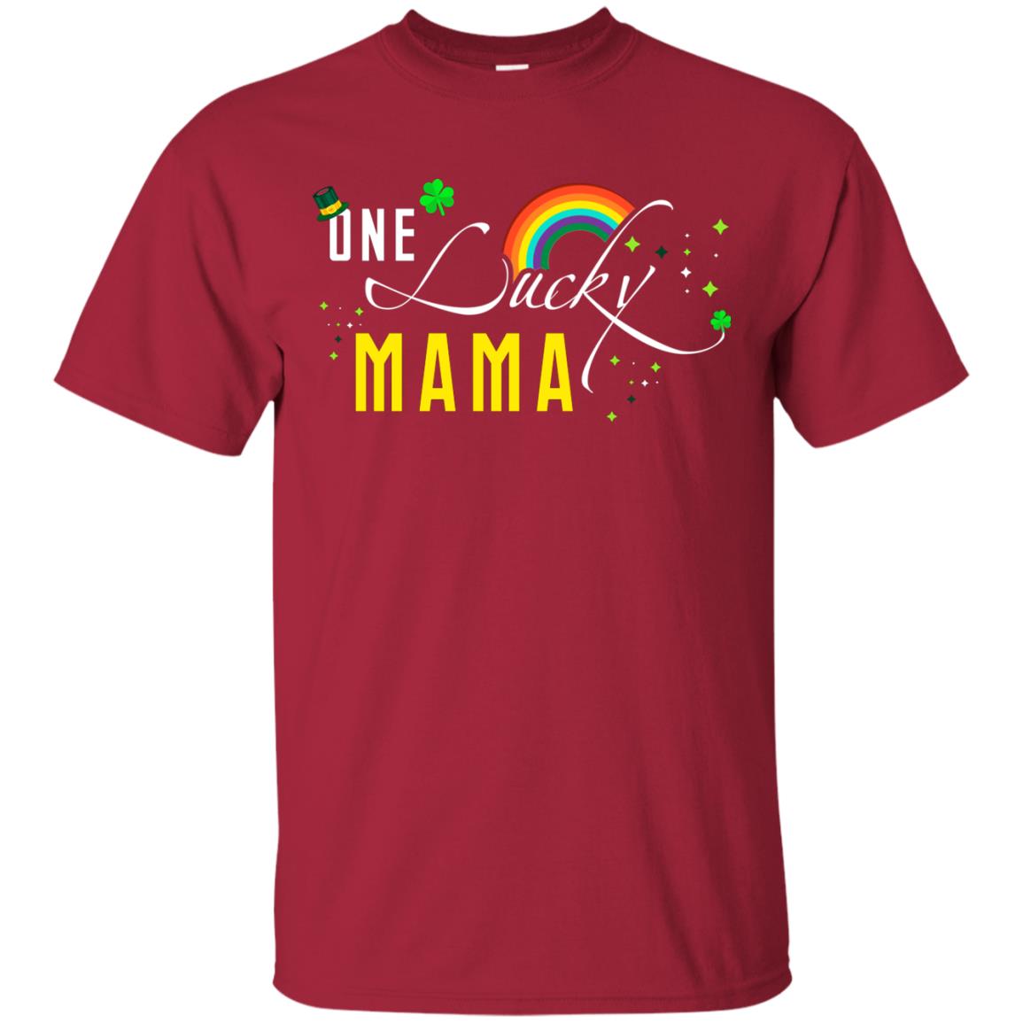 One Lucky Mama St. Patrick_s Day T-shirt Cardinal