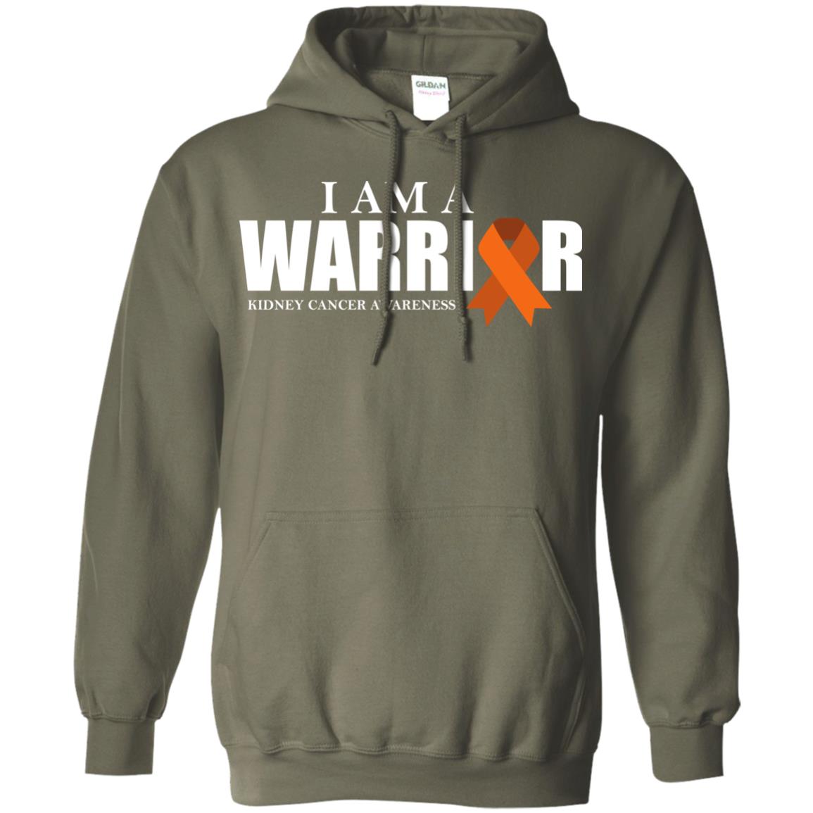 Kidney Cancer Awareness T-shirt I Am A Warrior Kidney Cancer Awareness Military Green