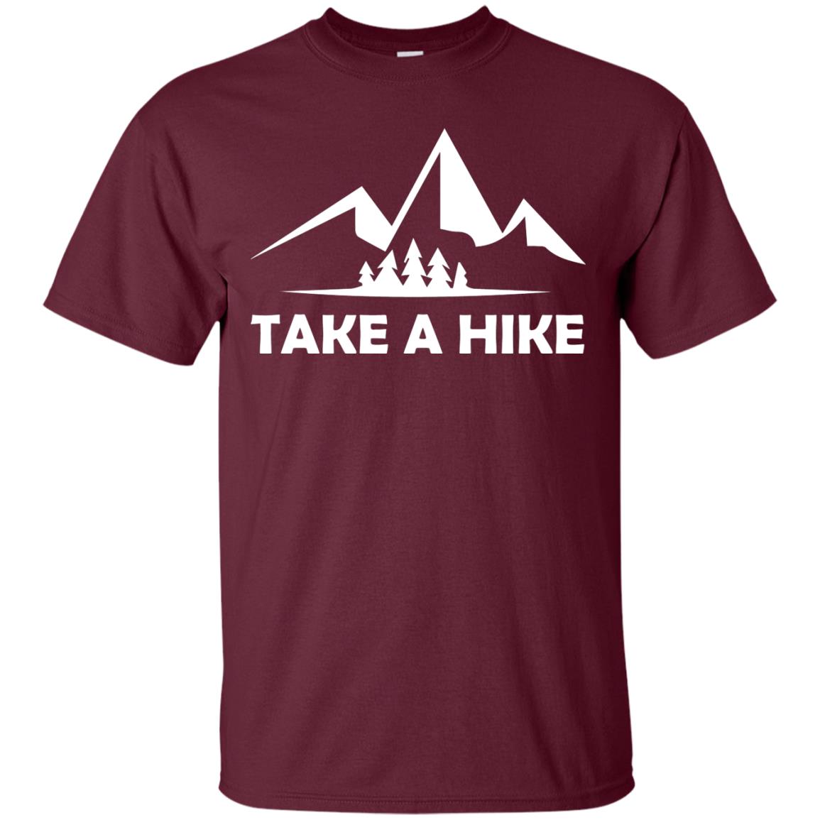 Take A Hike Hiking Lovers T-shirt Maroon
