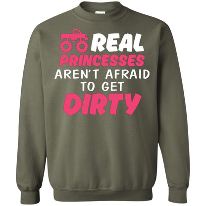 Monster Truck Girl T-shirt Real Princesses Aren’t Afraid To Get Dirty Military Green
