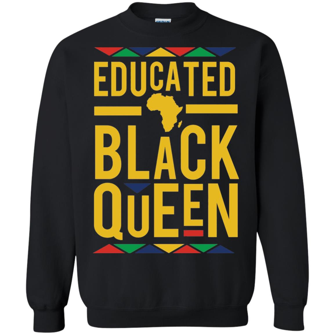 African Dna Pride T-shirt Dashiki Educated Black Queen Black