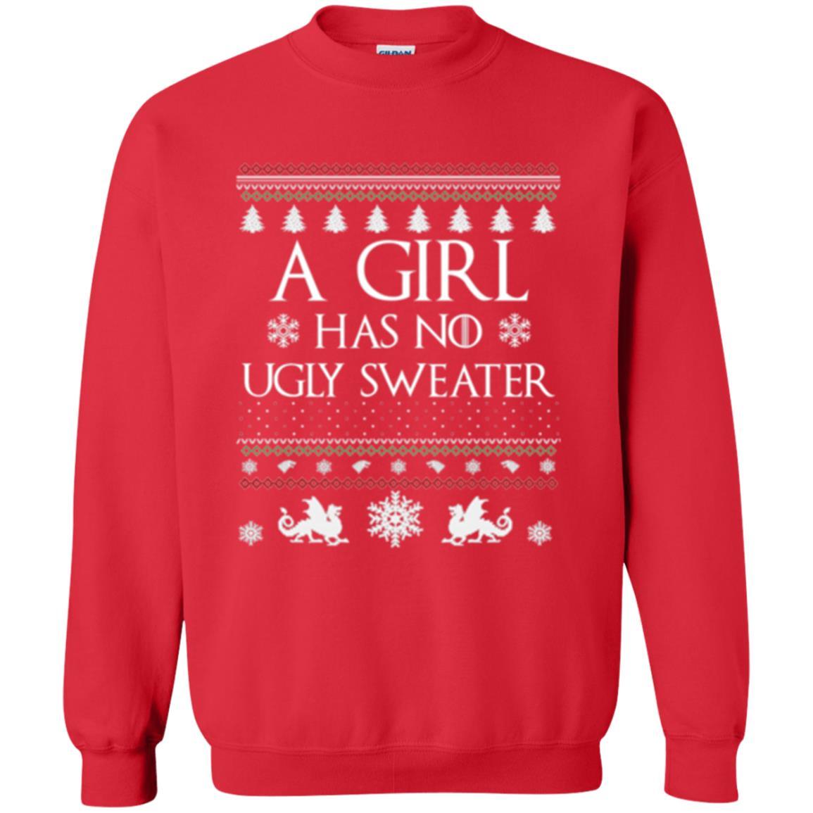 Christmas T-shirt Girl Has No Ugly Sweater Red