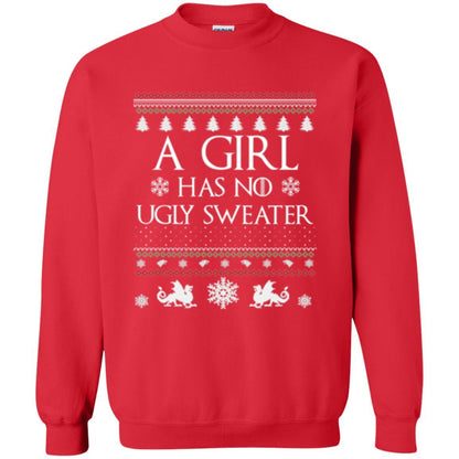 Christmas T-shirt Girl Has No Ugly Sweater Red