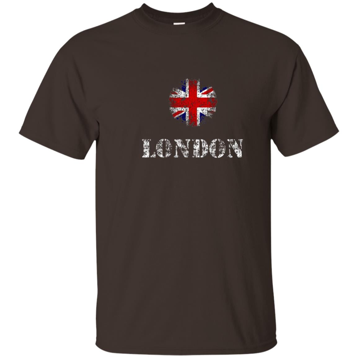 London Queen Elizabeth Uk Flag British Shirt Dark Chocolate