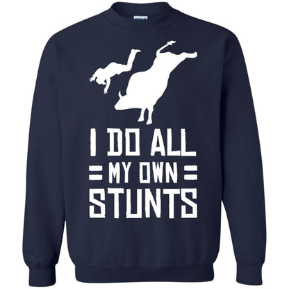 Bull Rider Shirt I Do All My Own Stunts Navy