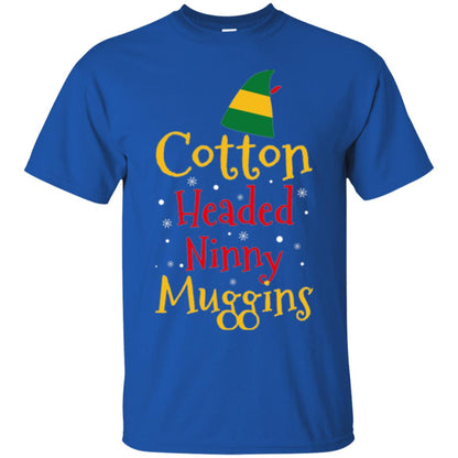 Funny Elf T-shirt Cotton Headed Ninny Muggins Royal