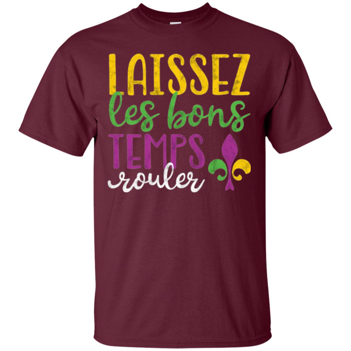 Mardi Gras T-shirt Laissez Les Bons Temps Rouler Maroon
