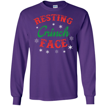 Christmas T-Shirt Resting Grinch Face Purple
