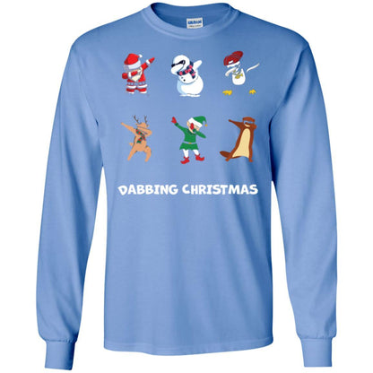Dabbing Christmas T-shirt Carolina Blue