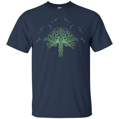 Viking Celtic Knotwork Tree Of Life T-shirt Navy
