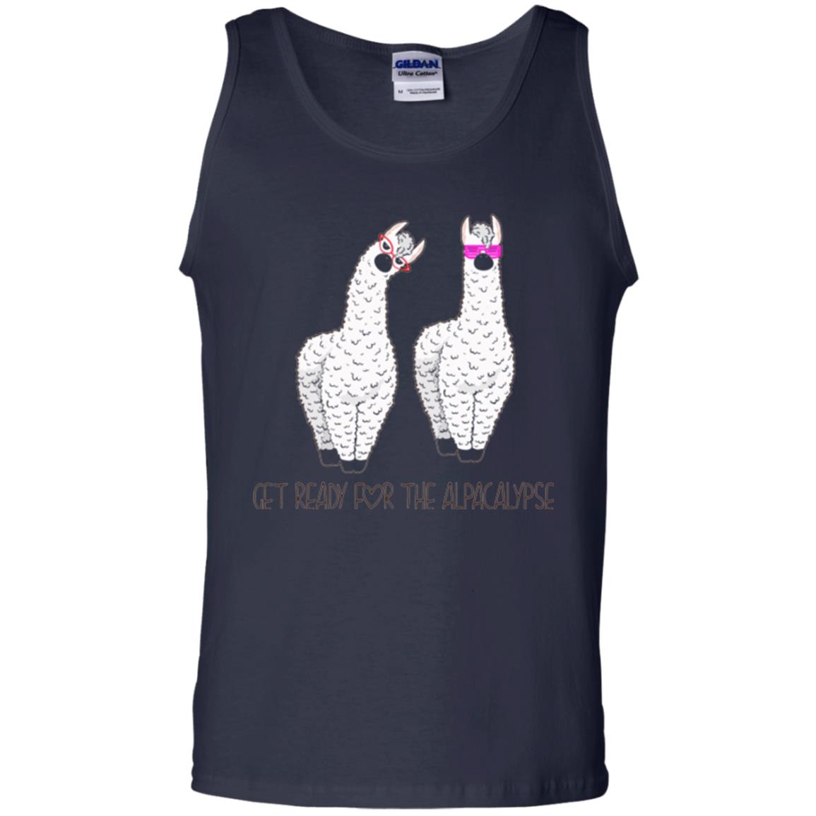 Funny Alpaca T-shirt Get Ready For The Alpacalypse Navy