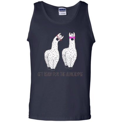 Funny Alpaca T-shirt Get Ready For The Alpacalypse Navy