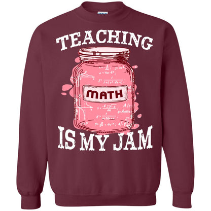 Teaching Math Is My Jam Mathematics Gift Shirt Maroon