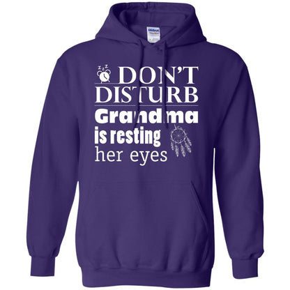 Don't Disturb Grandma Is Resting Her Eyes Funny Grandmom Shirt Purple