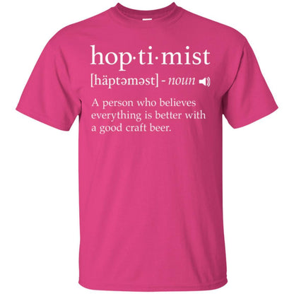 Beer Lover T-shirt Hoptimist Definition Heliconia